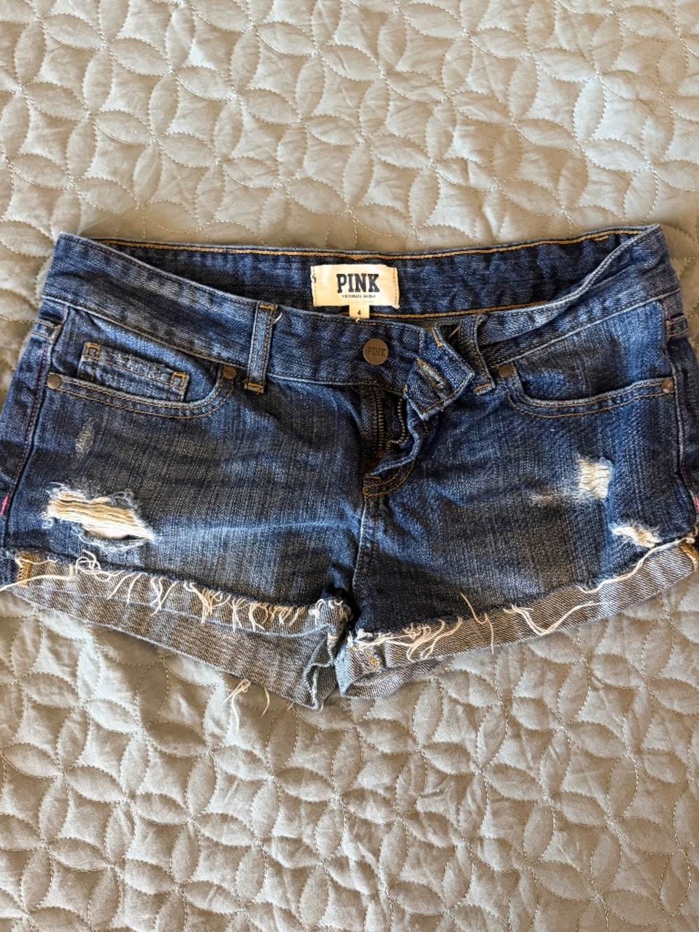 PINK denim shorts size 4